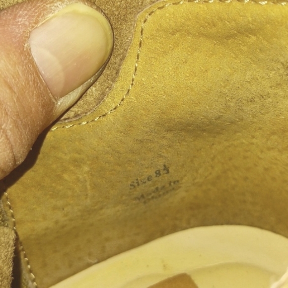 Dolce Vita Neutral Tan Suede Cleo Western Boho Whipstitch Ankle Booties Size 8.5 - Picture 9 of 9